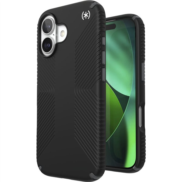 Speck Presidio2 Grip custodia iP 17 Black/Slate Grey/White