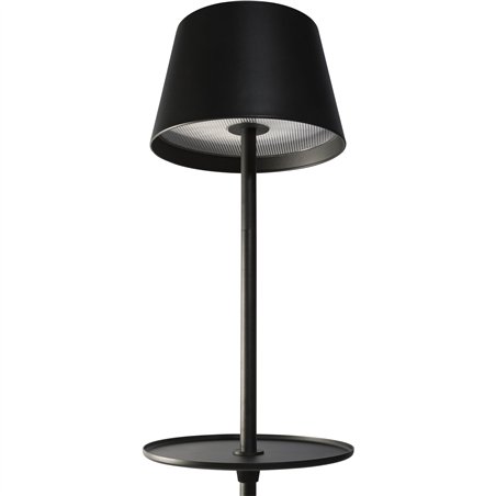 Sompex GARCON nero lampada da pavimento a batt.