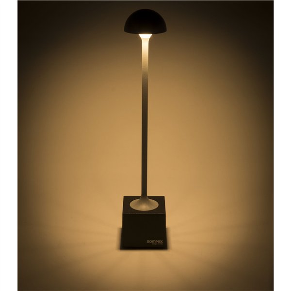 Sompex FLORA grigio lampada da tavolo a batt.