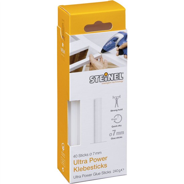 40x Steinel 7mm Ultra Power cartucce di colla a caldo
