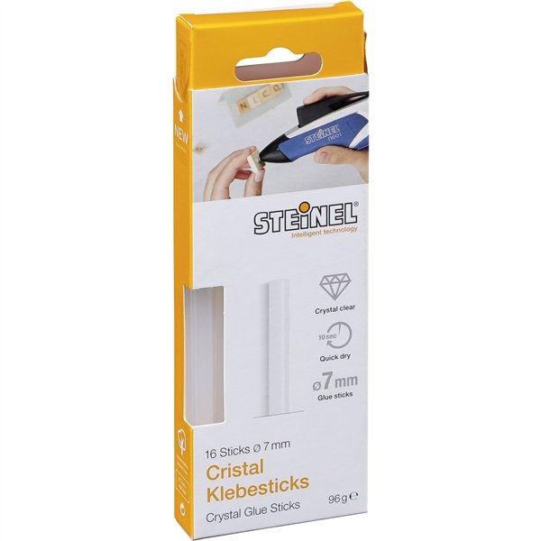 16x Steinel 7mm Cristal cartucce di colla a caldo