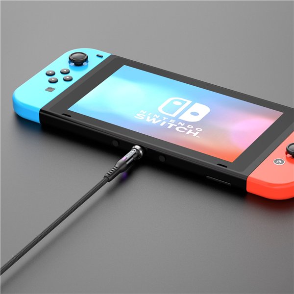 STATIK PowerPivot Pro braided rotating USB-C Cable Black 1m