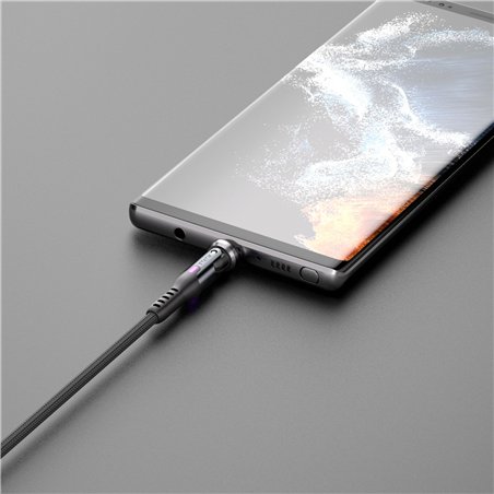 STATIK PowerPivot Pro braided rotating USB-C Cable Black 3m