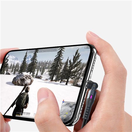 STATIK 360Pro braided rotating 3 magn. tips 6-in-1 Cable Black 2m