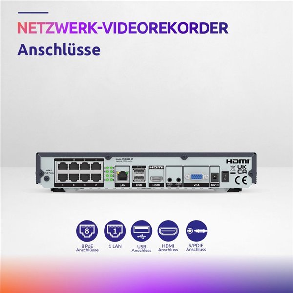 Strong NVR1120-8P Netzwerk Video Recorder