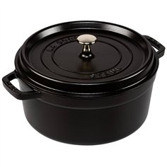 Staub casseruola BLK 26cm i rotonda nero