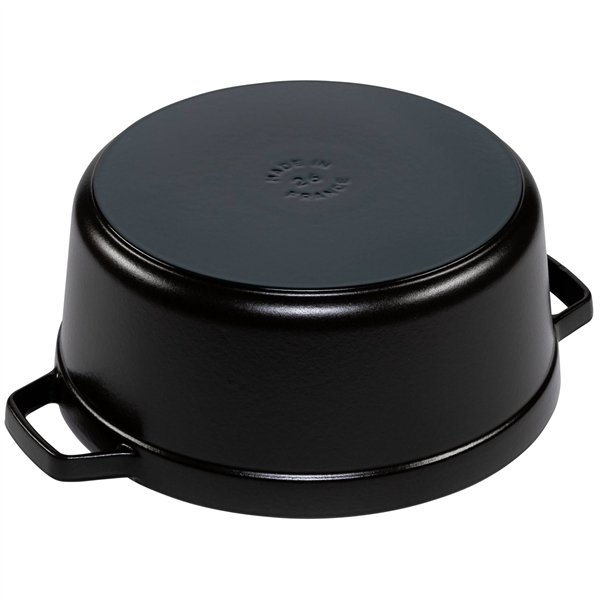 Staub casseruola BLK 26cm i rotonda nero
