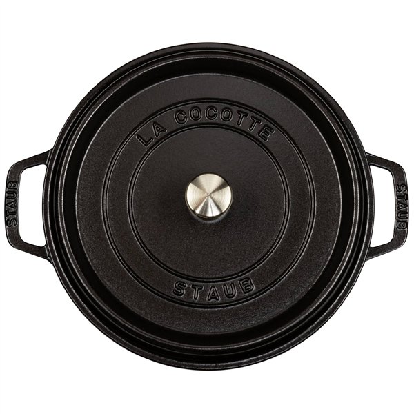 Staub casseruola BLK 26cm i rotonda nero