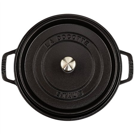 Staub casseruola BLK 26cm i rotonda nero