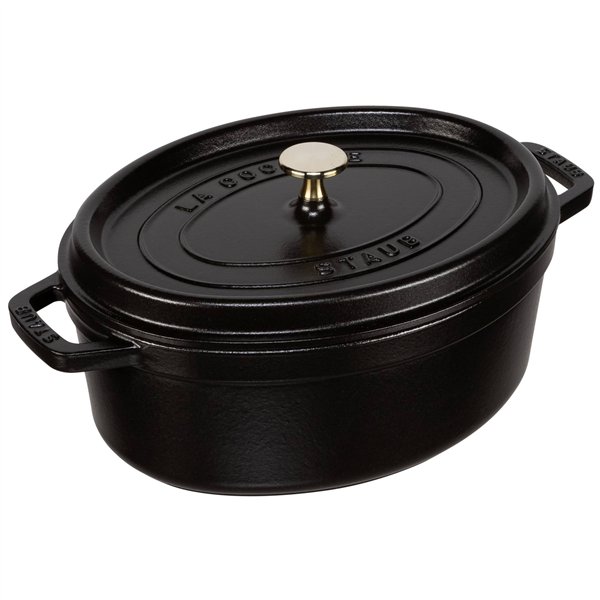 Staub casseruola BLK 29cm i ovale nero