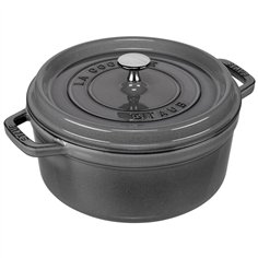 Staub casseruola G-GY 24cm i rotonda grigio