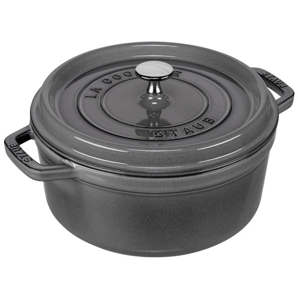 Staub casseruola G-GY 24cm i rotonda grigio