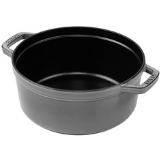 Staub casseruola G-GY 24cm i rotonda grigio 2