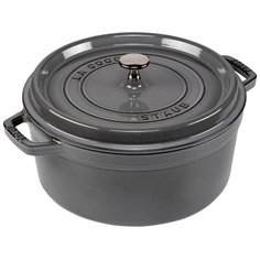 Staub casseruola G-GY 26cm i rotonda grigio