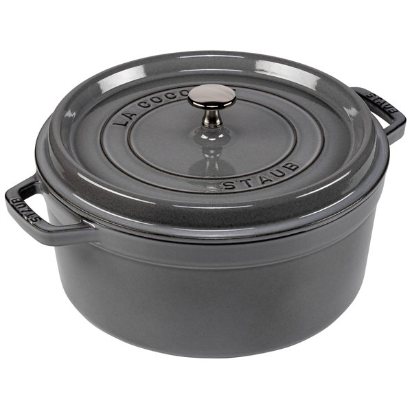 Staub casseruola G-GY 26cm i rotonda grigio
