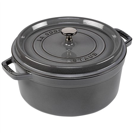 Staub casseruola G-GY 26cm i rotonda grigio