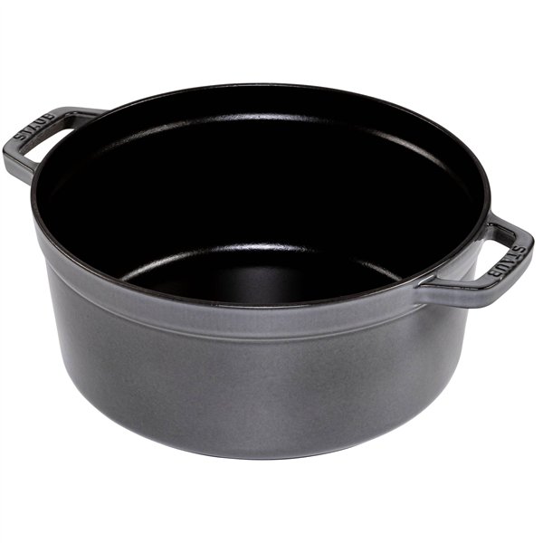 Staub casseruola G-GY 26cm i rotonda grigio