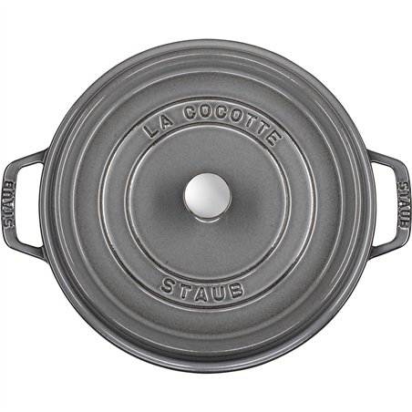 Staub casseruola G-GY 26cm i rotonda grigio