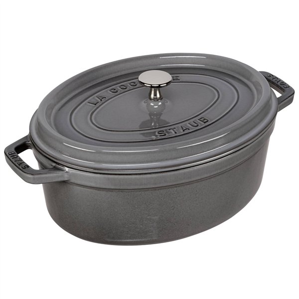 Staub casseruola G-GY 29cm i ovale grigio