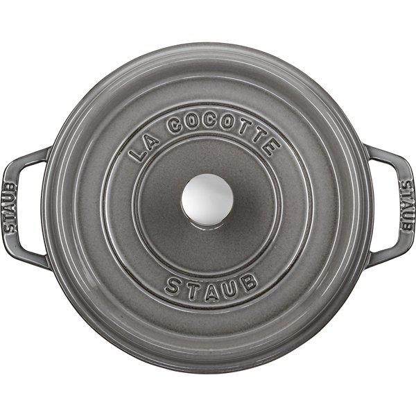 Staub La Cocotte 20cm roton. grigio, ghisa