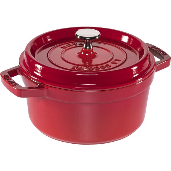 Staub La Cocotte 20cm roton. rosso, ghisa