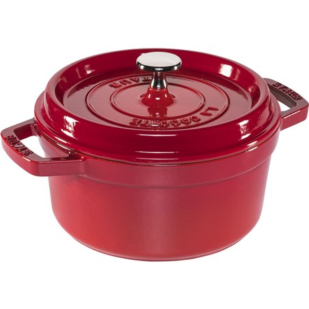 Staub La Cocotte 20cm roton. rosso, ghisa
