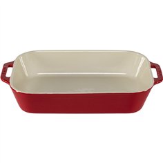 Staub pirofila ceramica, rosso ciliegia,34x24cm 2