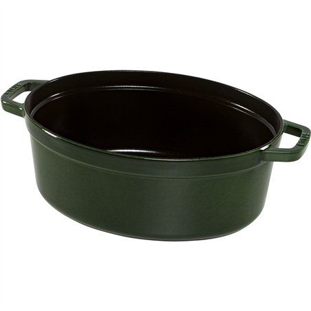 Staub La Cocotte 33cm ovale, verde basilico, ghisa