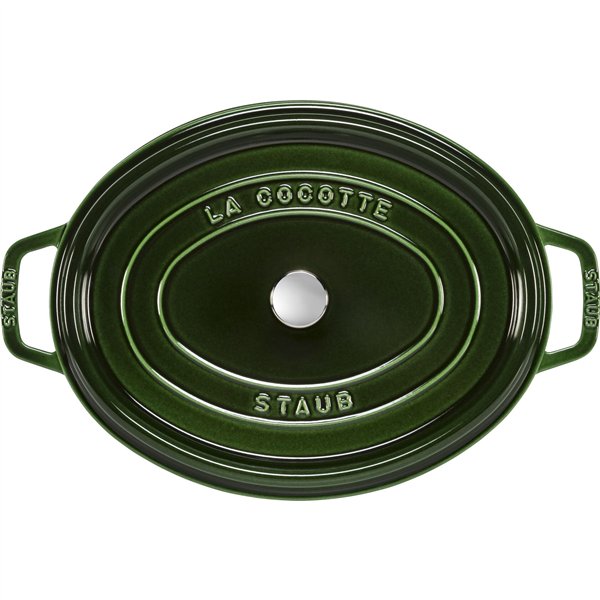 Staub La Cocotte 33cm ovale, verde basilico, ghisa