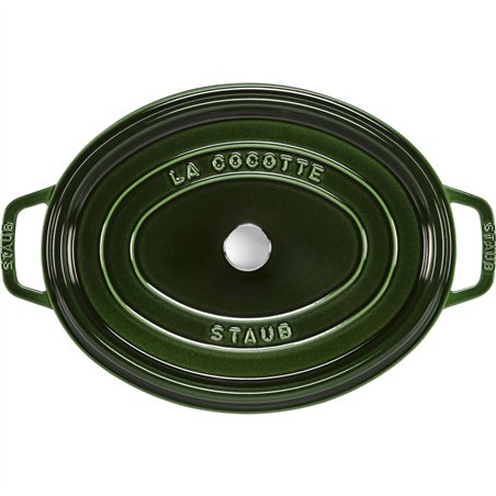 Staub La Cocotte 33cm ovale, verde basilico, ghisa