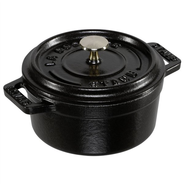 Staub Mini Cocotte 10cm rotondo, nero, ghisa