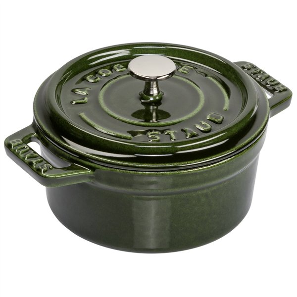 Staub Mini Cocotte 10cm rotondo verde basilico, ghisa