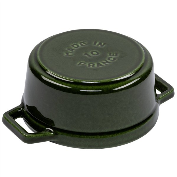 Staub Mini Cocotte 10cm rotondo verde basilico, ghisa