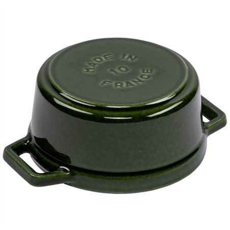 Staub Mini Cocotte 10cm rotondo verde basilico, ghisa