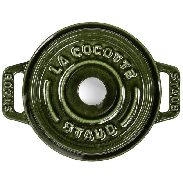 Staub Mini Cocotte 10cm rotondo verde basilico, ghisa