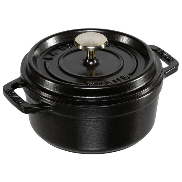 Staub casseruola 12cm rotondo nero, ghisa