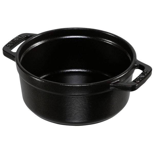Staub casseruola 12cm rotondo nero, ghisa