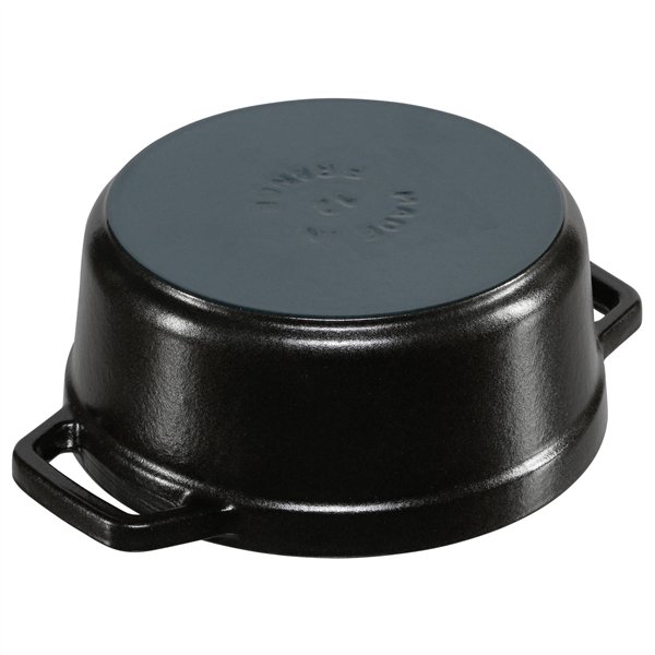 Staub casseruola 12cm rotondo nero, ghisa
