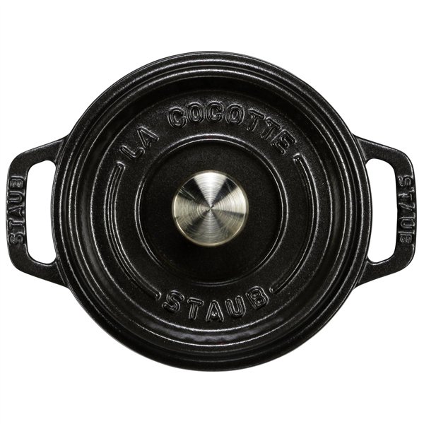 Staub casseruola 12cm rotondo nero, ghisa