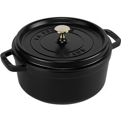 Staub La Cocotte 20cm rund, nero, ghisa