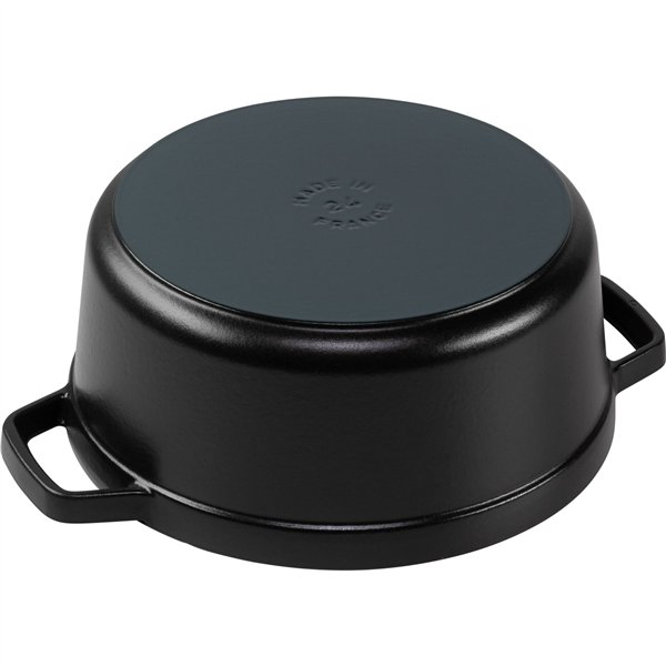 Staub La Cocotte 20cm rund, nero, ghisa