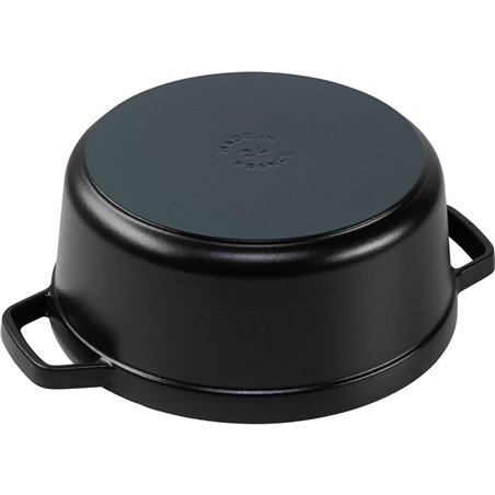 Staub La Cocotte 20cm rund, nero, ghisa
