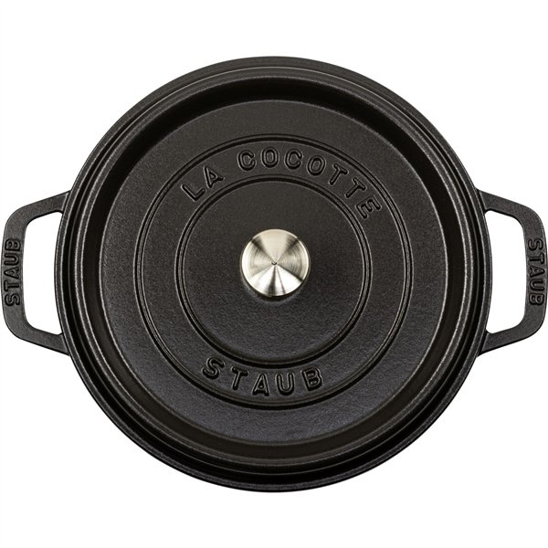 Staub La Cocotte 20cm rund, nero, ghisa