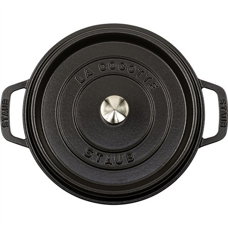 Staub La Cocotte 20cm rund, nero, ghisa