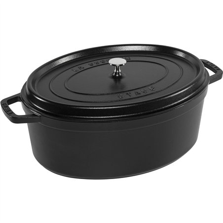 Staub La Cocotte 41cm ovale nero, ghisa
