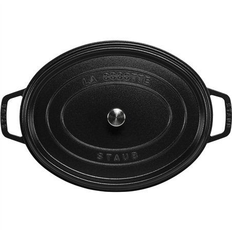 Staub La Cocotte 41cm ovale nero, ghisa