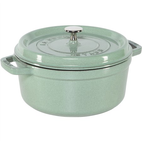 Staub La Cocotte 24cm rotondo verde salvia, ghisa