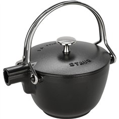Staub Teekanne 1,15 L schwarz Gusseisen, rund 2