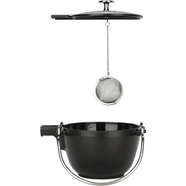 Staub Teekanne 1,15 L schwarz Gusseisen, rund