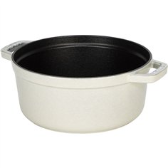 Staub La Cocotte 24cm rund, weisser Trüffel, Gusseisen 2